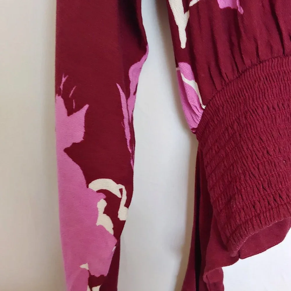 Free People Say you Love Me high neck keyhole in front & open back with sash XS - Picture 9 of 14
